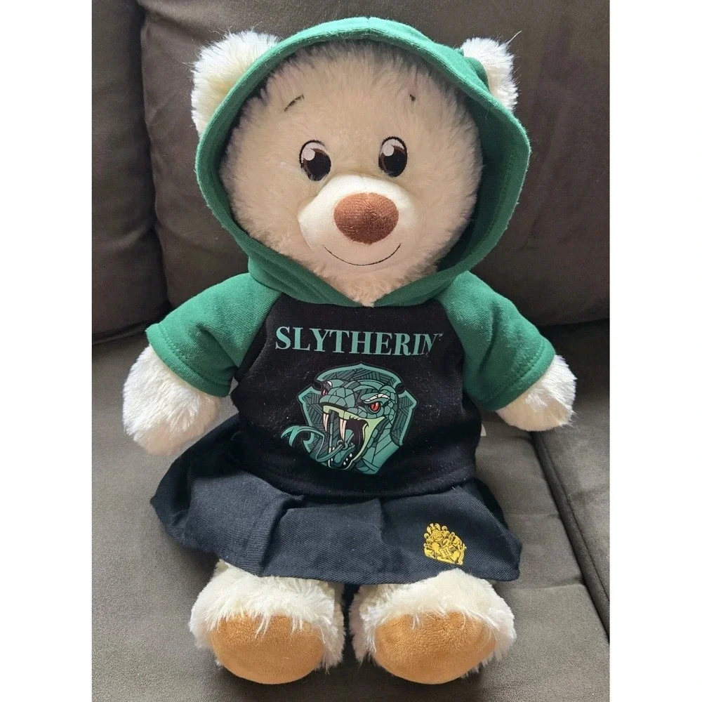 Build A Bear White‎ Plush Harry Potter Slytherin Outfit Hoodie Shirt Skirt BABW